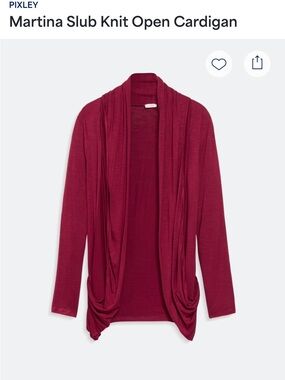 Stitch Fix-Pixley Martina Draped Open Cardigan - Burgundy Red